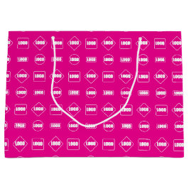 Enkel Rosa White Repeat Corporate Logotyp Mönster