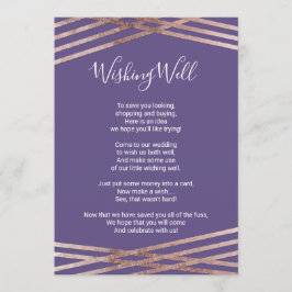 Enkel Roséguld Violett Önskebrunn Inbjudningar