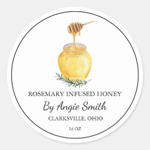 Enkel Rosemary Kryddad Honung Etikett