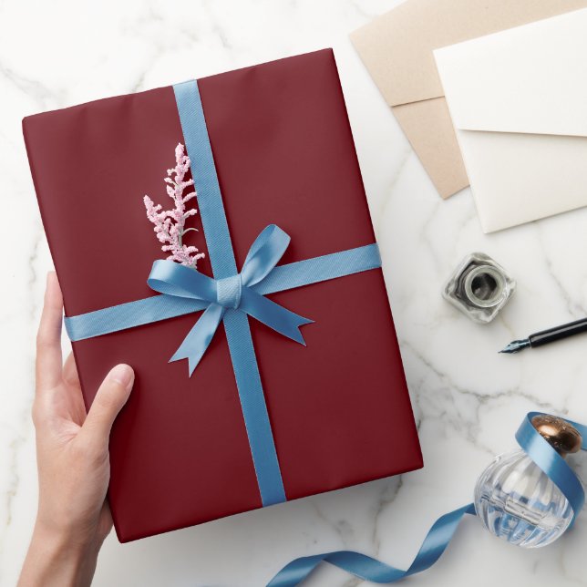 Enkel Rosenträ Maroon Färg Nyans Ton Presentpapper (Gifting)