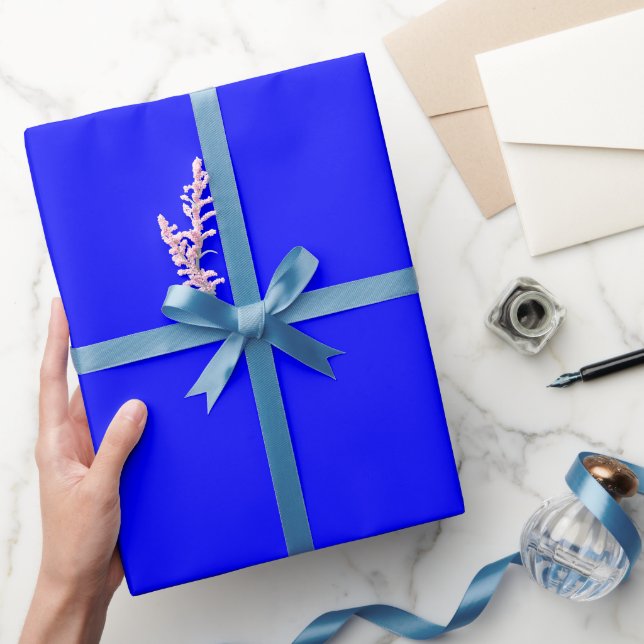 Enkel Royalblå Färg Nyans Ton Presentpapper (Gifting)