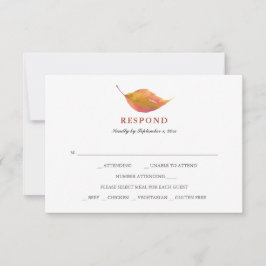Enkel RSVP för måltidsval orange OSA Kort