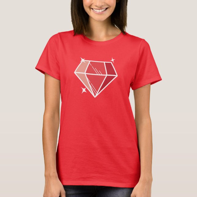 Enkel RubyGemstone Tee (Framsida)