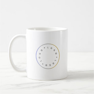 Enkel rundtur, Logotyp Guld Blue Silver Gräns Kaffemugg