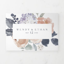 Enkel Rustic Blommigt Bröllop allt i en trefaldig