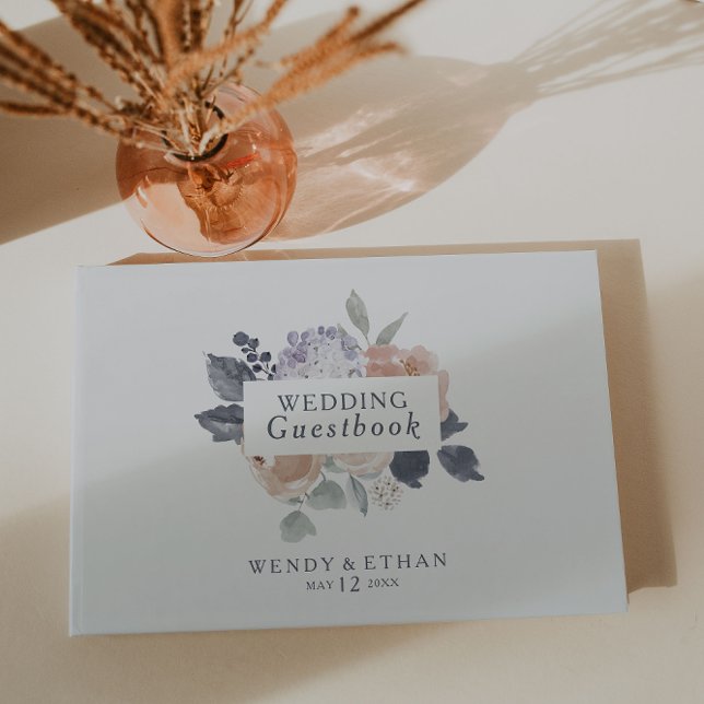 Enkel Rustic Blommigt Bröllop Guest Bok (Skapare uppladdad)