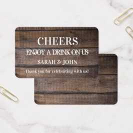 Enkel Rustic Bröllop Drink Biljett