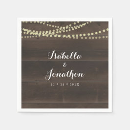 Enkel Rustic Bröllop Pappersservett