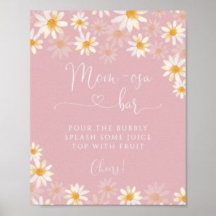 Enkel Rustic Daisy Mamma-osa Pub Poster