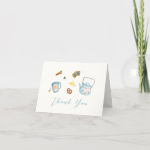 Enkel Rustic Par-Tea Cookie Baby Shower Tack Kort