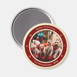 Enkel Rustik Anpassad Foto Namn År Högtid Magnet