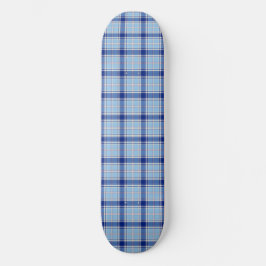 Enkel Rustik Blå Stil Rutigt  Mini Skateboard Bräda 18,5 Cm