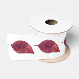 Enkel rustik blad satinband