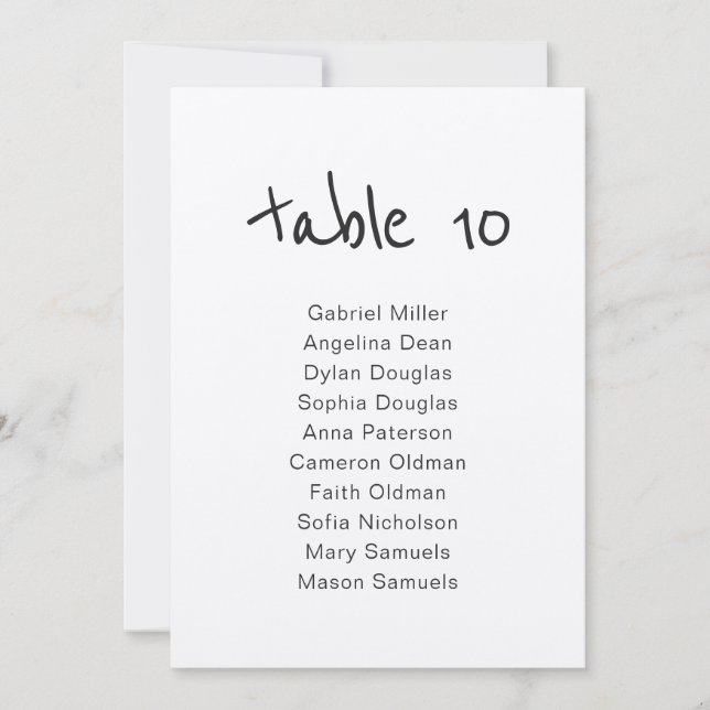 Enkel rustik Bordnummer med sittplatser Inbjudningar (Framsida)