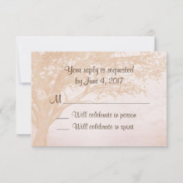 Enkel Rustik Bröllopsinbjudan med Träd RSVP-kort OSA Kort