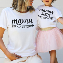 Enkel rustik hjärtpil Ny mamma Mamma T Shirt