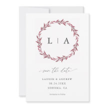 Enkel Rustik Lila Modern Grönska Spara Datum