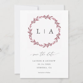 Enkel Rustik Lila Modern Grönska Spara Datum Spara Datumet