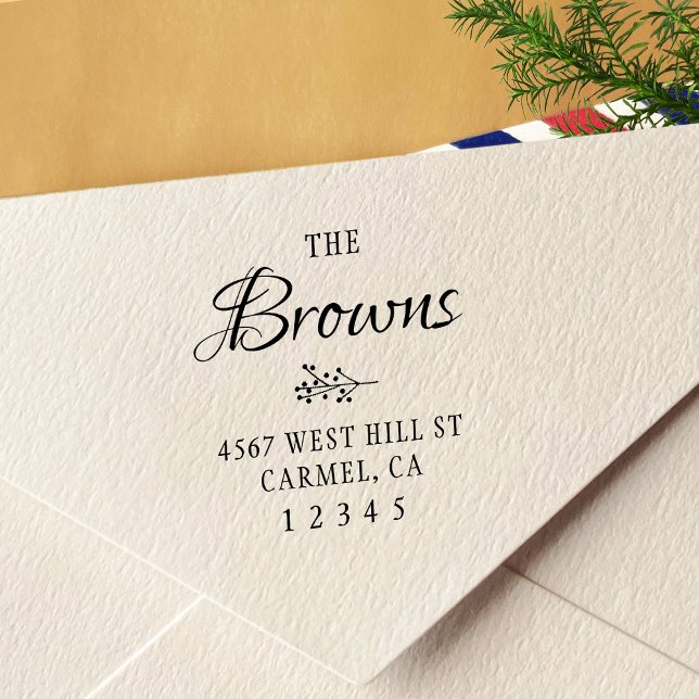 Enkel, rustisk Returadress Självfärgande Stämpel (Skapare uppladdad)