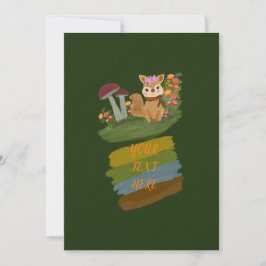 ENKEL RUSTISK SKOGSDJURTEMA SPARA DATUMET