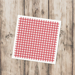 Enkel Rutig Piknikmönster Minimalistisk Sommar Pappersservett