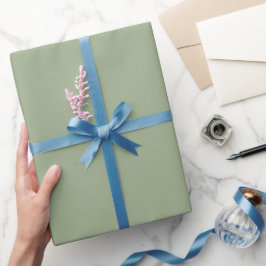 Enkel Sagegrön Färgnyans Presentpapper