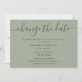 Enkel Sagegrön Förändring Av Datum Uppställning Meddelande