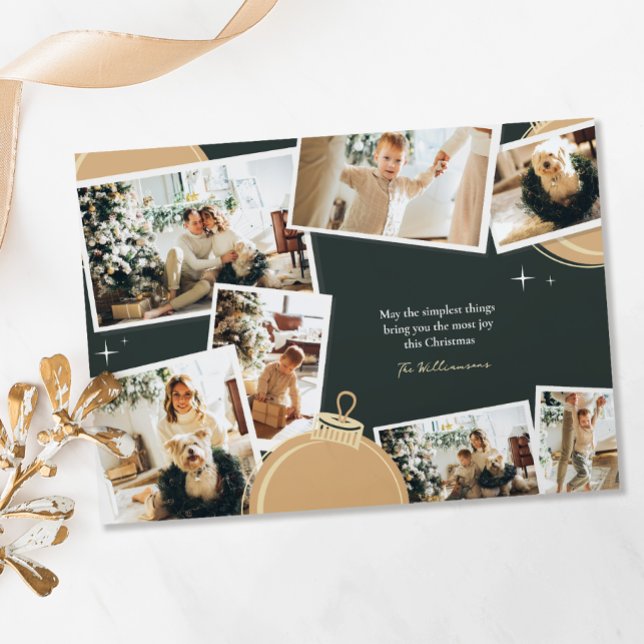 Enkel Sak 7 Photo Collage-jul Julkort (Skapare uppladdad)