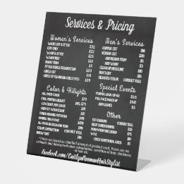 Enkel Salon Menu