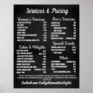Enkel salongmeny poster