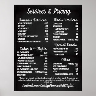 Enkel salongmeny poster
