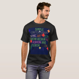 Enkel samtida grafik t shirt
