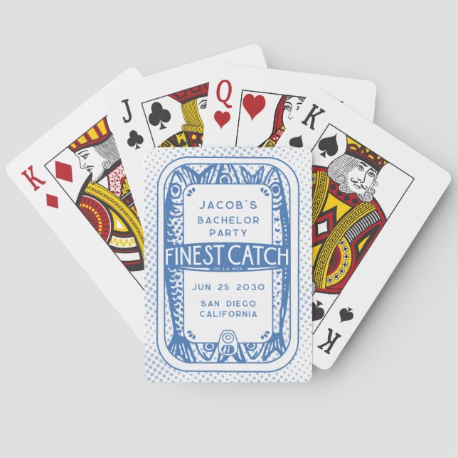 Enkel Sängkantsfest Fiske Killar Helgtur Casinokort (Baksidan)