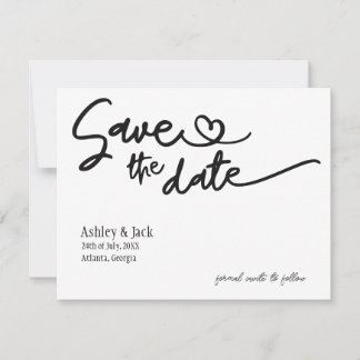 Enkel Save the Date-kort Spara Datumet