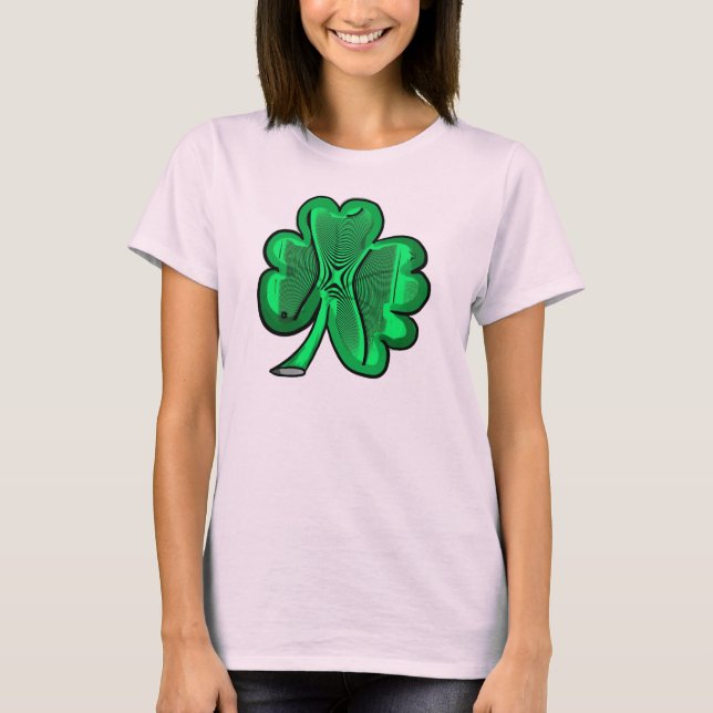 Enkel schamprock grönt st. patricks Day T. T-shirt (Framsida)