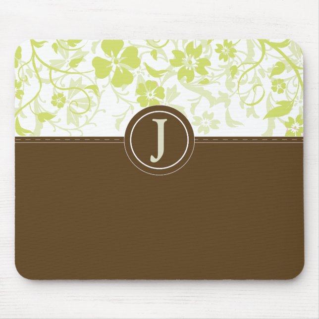 Enkel Seagrass Monogrammed Mousepad Musmatta (Framsidan)