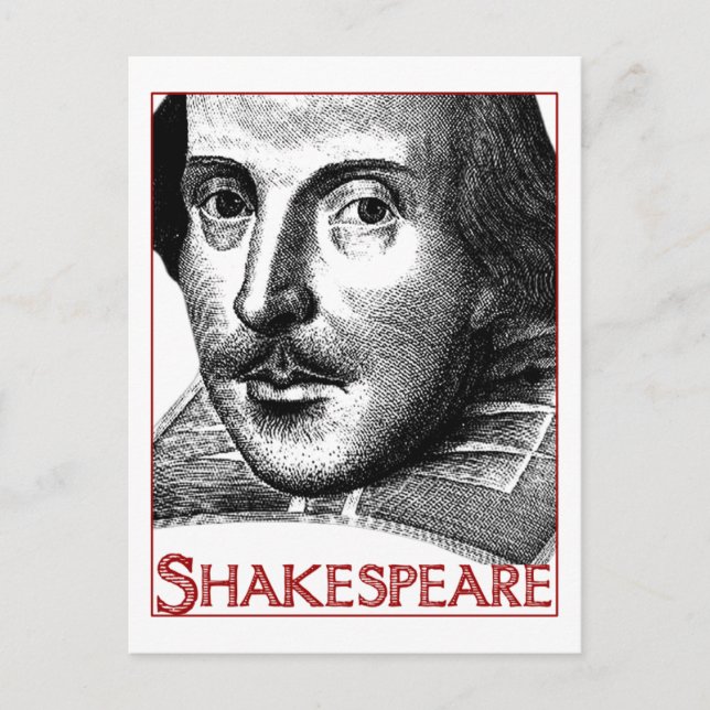 Enkel Shakespeare-Logotyp Vykort (Framsida)