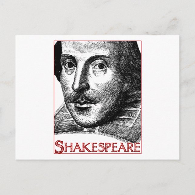 Enkel Shakespeare-Logotyp Vykort (Framsida)