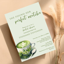 Enkel She hittade sin perfekta Matcha Bröllopsdusc