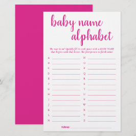 Enkel Shock rosa Alphabet Namn | Magenta Party-spe