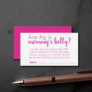 Enkel Shock rosa Hur Big är Mommys Belly Tilläggskort