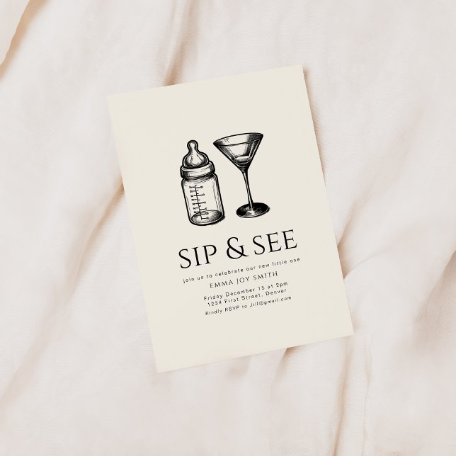 Enkel sida och se inbjudan till babyvisningsprogra (Skapare uppladdad)