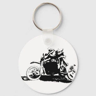 Enkel Sidecarcross design Nyckelring