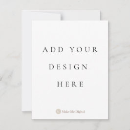 ENKEL SIDIG 4,25x5,5 tum Invitationskort Porträtt Inbjudningar