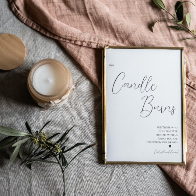 Enkel signatur för ljus bränner minnesmärket Bröll Poster (Skapare uppladdad)