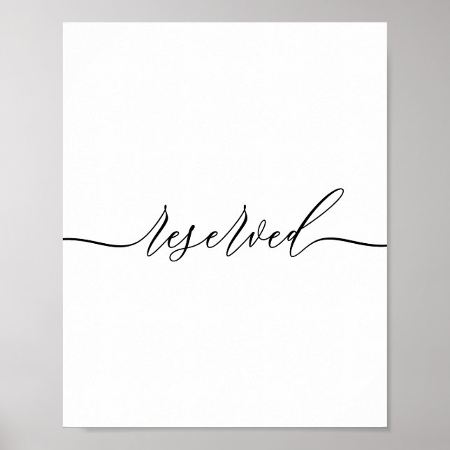 Enkel signaturtabell reserverad poster (Framsidan)
