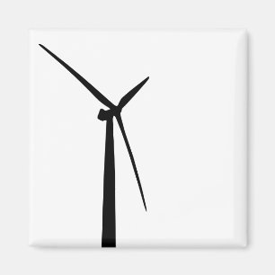 Enkel silhouette för energi för vindturbingrönt magnet
