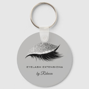Enkel Silver Eyelash Glitter Gnistra Beauty Nyckelring