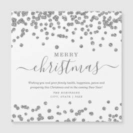 Enkel Silver-jul Helgdagarna Glitter White