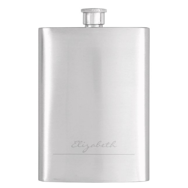 * Enkel Silver Signatur Personlig Fickplunta (Framsidan)